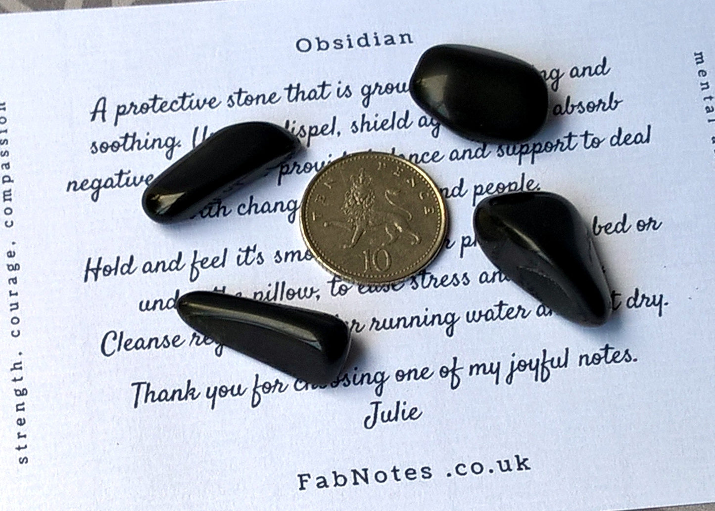 Black Obsidian Stone - protective talisman