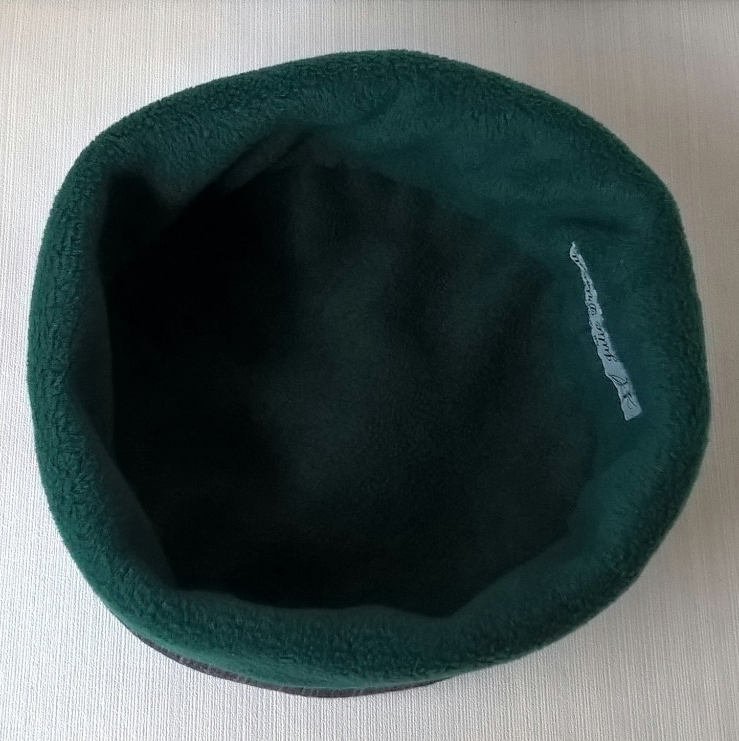 Forest green fleece lined cap