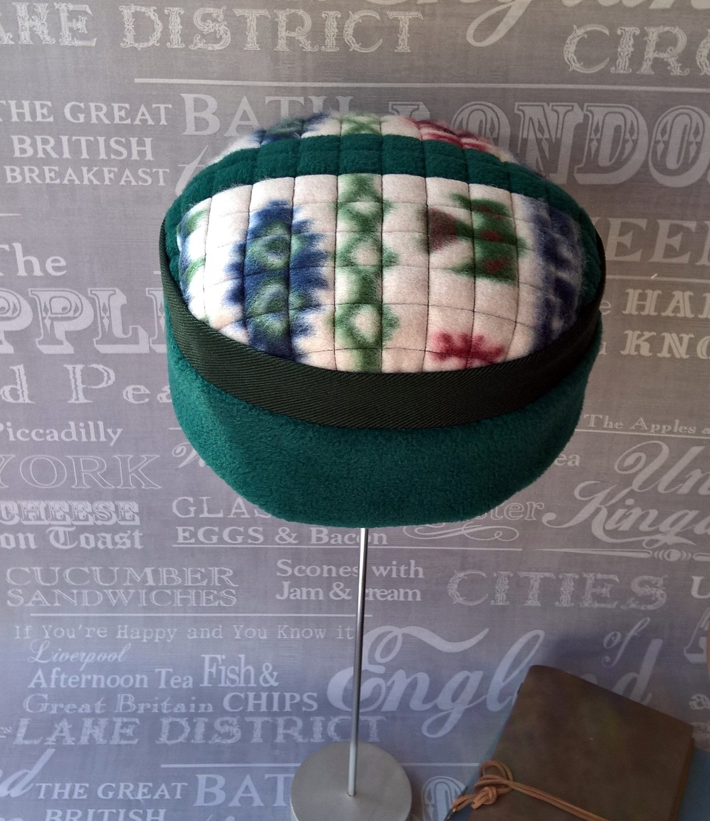 Hippie Pillbox Hat, Mens Tribal Winter Fleece Fez