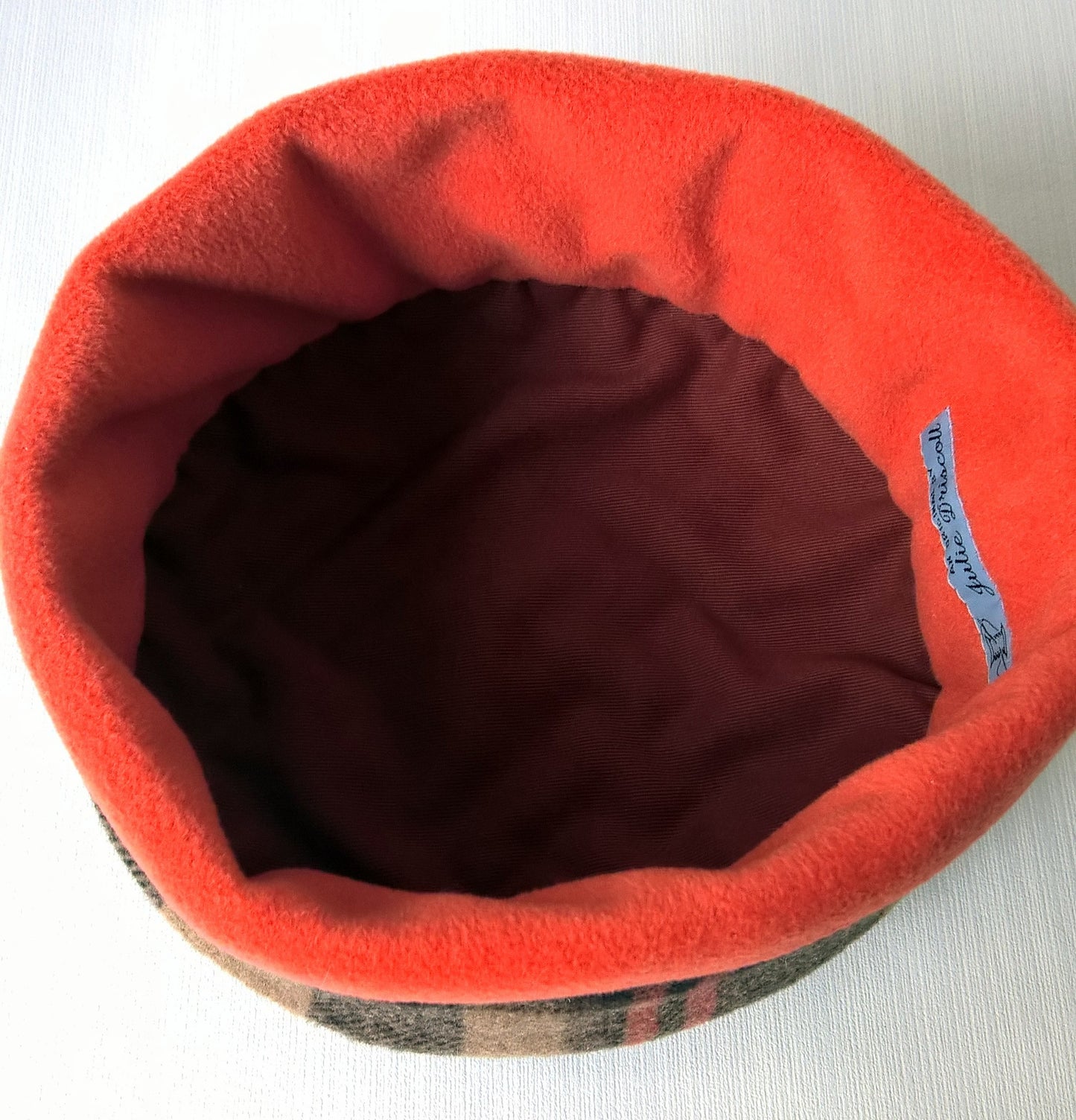 Fleece hat lined with fleece and cotton 